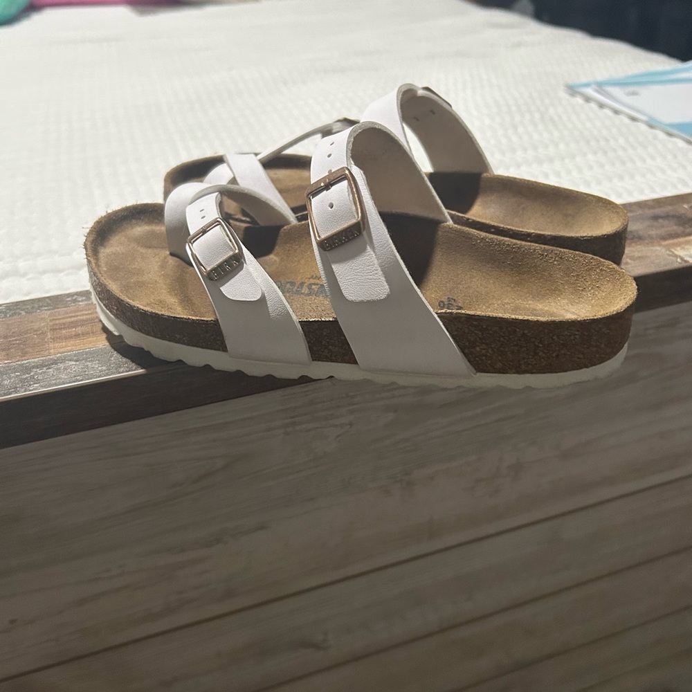 Birkenstock White Double Strap Sandals